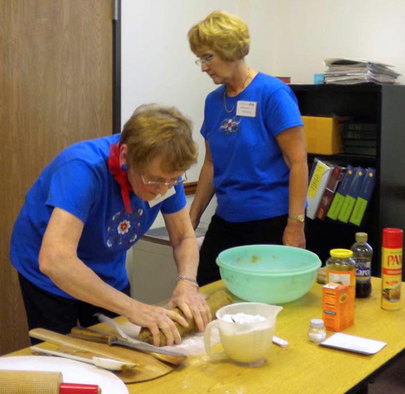 Mary and Helen Forming Roll